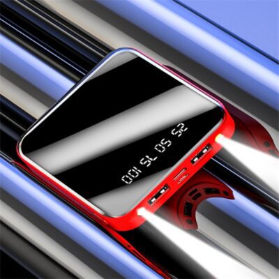 Mini Power Bank 20000 MAh Portable Mirror Digital Display Power Bank - Image 4