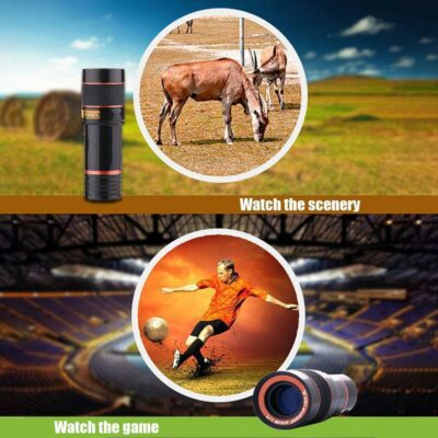 HD 8X Clip On Optical Zoom Telescope Camera Lens For Universal Mobile Cell Phone - Image 3