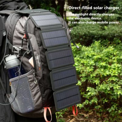 Outdoor Folding Solar Panel Charger Portable 5V 2.1A USB Output Devices Camp Hiking Backpack Travel Power Supply For Smartphones - Image 3