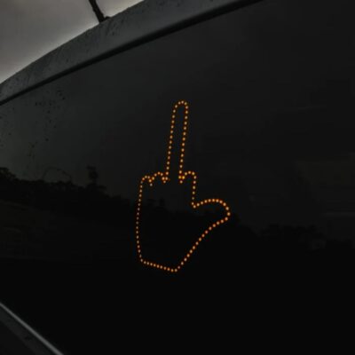 Funny New LED Illuminated Gesture Light Car Finger Light With Remote Road Rage Signs Middle Finger Gesture Light Hand Lamp - Image 6