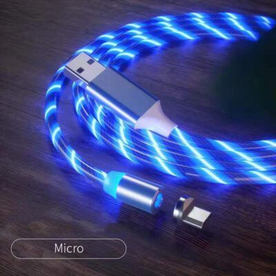 Magnetic Charging Cable Streamer Fast Charging Cable Lighting Micro USB Cable LED Magnet Charger Type-C Cable - Image 5