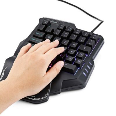 One-Handed Mechanical Gaming Keyboard RGB Backlit Portable Mini Gaming Keypad Game Controller - Image 3