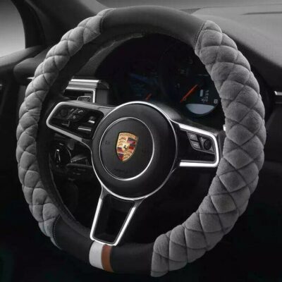 Universal Car Steering Wheel Cover Winter Decoration Cute 38cm Plush Footprint Auto Automobile Vehicle Steering Wheel Protector - Imagen 10