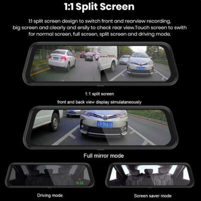 Front and Rear Dual Recording Rear View Mirror Dash Cam - Image 4