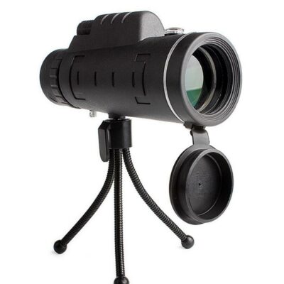 Compatible with Apple, Monocular Telescope Zoom Scope with Compass Phone Clip Tripod - Image 5