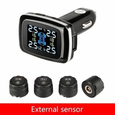 Tire Pressure Monitoring System Sensors Cigarette Lighter USB port Auto Security Alarm Systems Tire Pressure - Image 5