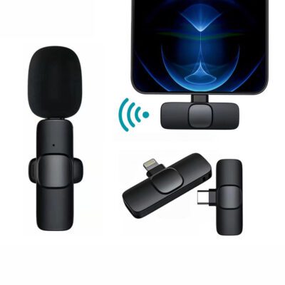 Wireless Lavalier Microphone Portable Audio Video Recording Mini Mic For I Phone Android Long Battery Life Live Broadcast Gaming - Image 2