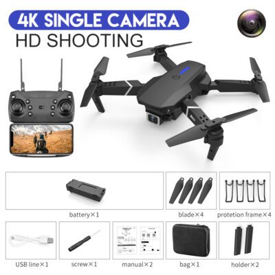 E88 Drone Aerial Photography HD 4K Dual Camera Remote Control Airplane Toy - Imagen 2