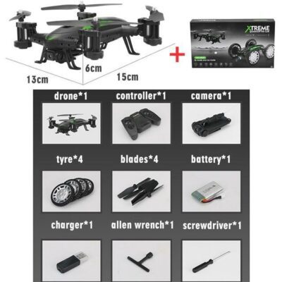 OTRC FY602 Air-Road RC Drone Car 2 in 1 Flying Car 2.4G RC Quadcopter Drone 6-Axis 4CH Helicopter With HD Camera High Speed 4WD - Imagen 8