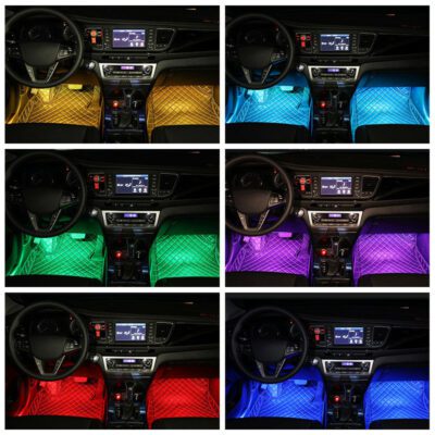 Styling Decorative Lamp LED Car Interior Light Waterproof Ambient Lamp Of Wireless Remote Music Control Car RGB Strip Lights - Imagen 4