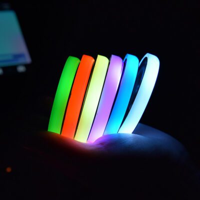 Colorful Cup Holder LED Light-up Coaster Solar & USB Charging Non-slip Coaster Ambient Light For Car Automatically - Image 5