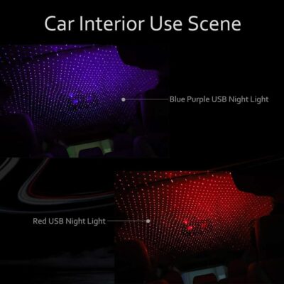 Car LED Starry Sky Night Light USB Powered Galaxy Star Projector Lamp For Car Roof Room Ceiling Decor Plug And Play - Imagen 5