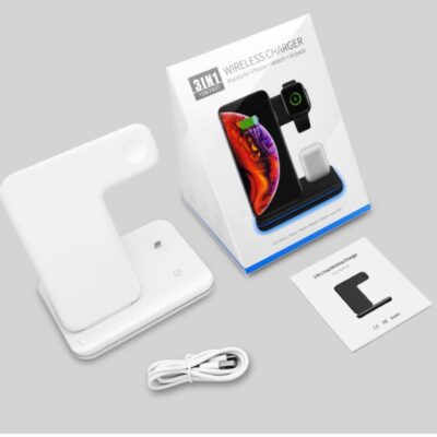 Compatible Mobile Phone Watch Earphone Wireless Charger 3 In 1 Wireless Charger Stand - Image 8