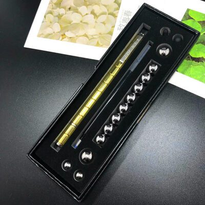 Stress Reducer Relief Toys Gift Box funny black golden kits Fidget magnetic polar pen with stylus ball pen - Image 6