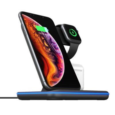 Compatible Mobile Phone Watch Earphone Wireless Charger 3 In 1 Wireless Charger Stand - Image 7