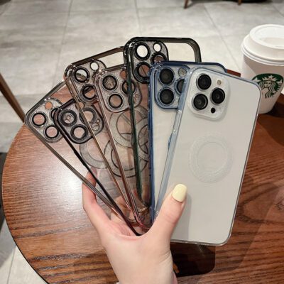 Electroplating Soft Diamond Ring Phone Case Drill Leakage Standard Mobile Phone Case Lens Film - Image 3