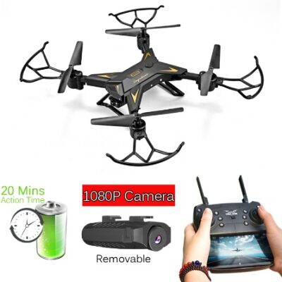 T-Rex RC Helicopter Drone with Camera HD 1080P WIFI FPV Selfie Drone Professional Foldable Quadcopter 20 Minutes Battery Life - Image 2