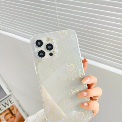 Laser Colorful Love For Double-sided Coated Silicone Phone Case - Image 3