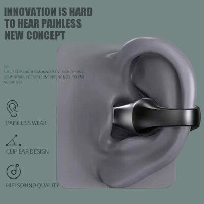 Ear Clip Bone Conduction Headphone Bluetooth-compatible 5.2 HIFI Wireless Earphone Touch Handsfree Sports Noise Cancelling Headset With Mic - Image 9