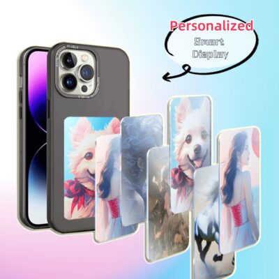 E-ink Screen Phone Case Unlimited Screen Projection Personalized Phone Cover Battery Free New Designer Luxury Phone Case - Imagen 2