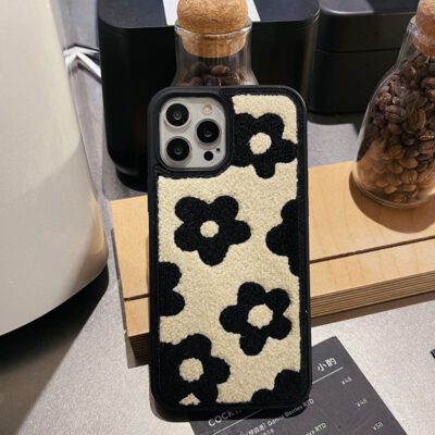 Plush Flowers Are Suitable For Ladies Autumn And Winter Mobile Phone Cases - Imagen 6