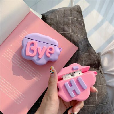 AirPod 2 Case 3D HI BYE Cloud Letter Cartoon Soft Silicone Wireless Earphone Cases For   Airpods Case Cute Cover - Image 9