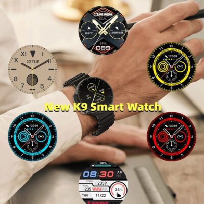 New K9 Smart Watch 1.39 Round Screen Encoder True Screw Clip Wireless Charging NFC Offline And Payment Function - Image 2