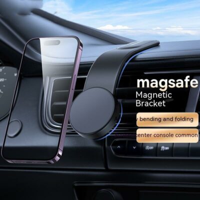 Magnetic Bendable Car Mobile Phone Holder Wireless Charger Phone Holder 15W Car Dash Mount Compatible With Phone - Image 8