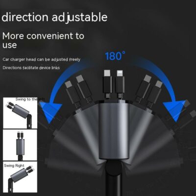 Metal Car Charger 100W Super Fast Charging Car Cigarette Lighter USB And TYPE-C Adapter - Imagen 3