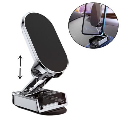 Rotate Metal Magnetic Car Phone Holder Foldable Universal Mobile Phone Stand Air Vent Magnet Mount GPS Support - Image 7