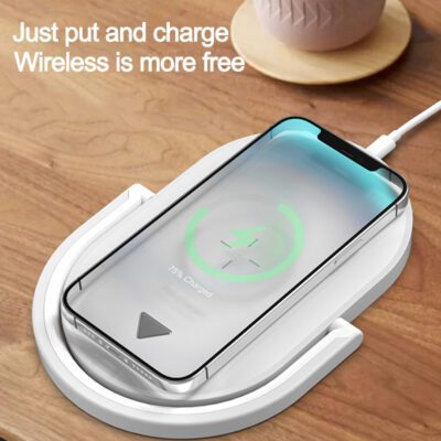 3 In 1 Foldable Wireless Charger Night Light Wireless Charging Station Stonego LED Reading Table Lamp 15W Fast Charging Light - Image 3